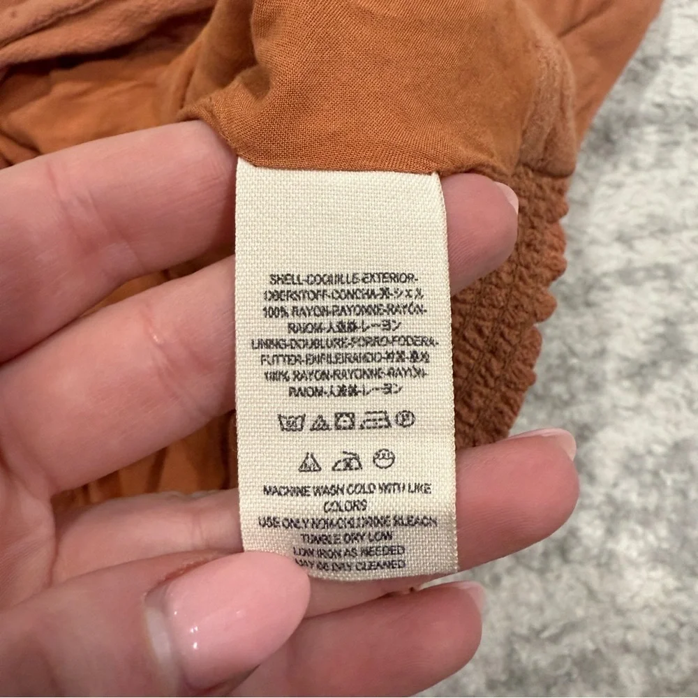 Free People Burnt Orange Drapey Dreams Tank Top